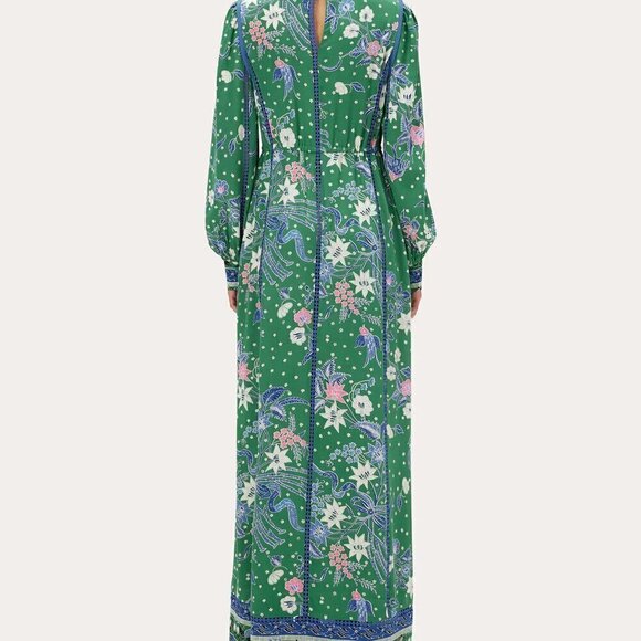 2024 Diane von Furstenberg Oretha floral-print maxi dress sized M - Picture 4 of 10